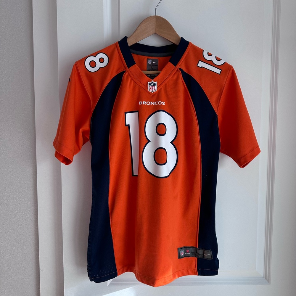 Nike NFL Denver Broncos #18 Peyton Manning Jersey – Youth Large (14/16) GUC